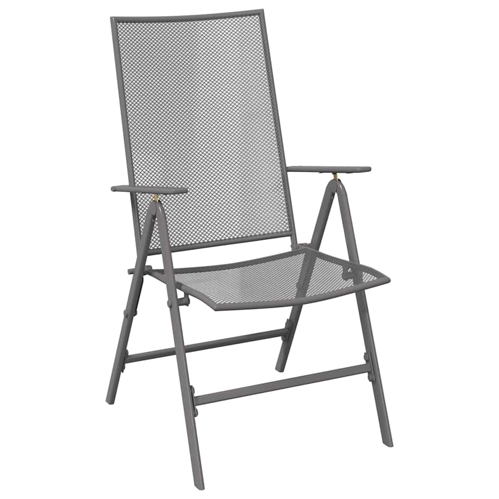 Garden Dining Set 3 pcs Anthracite Powder-Coated Steel