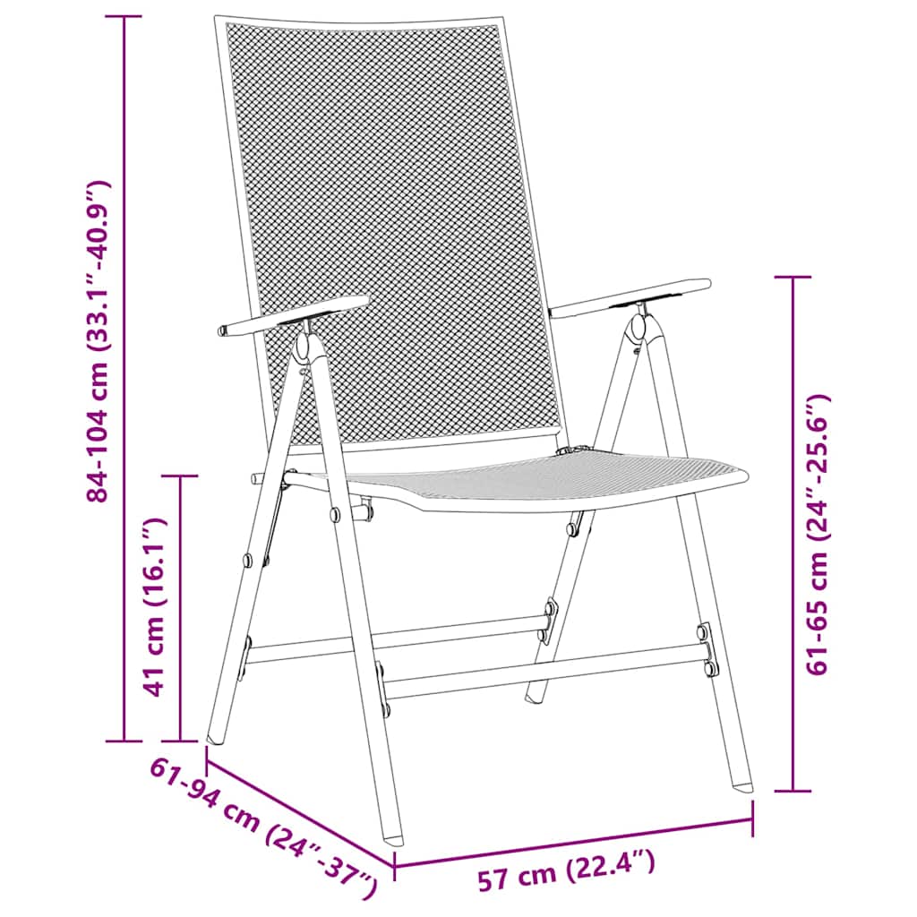 Garden Dining Set 5 pcs Anthracite Powder-Coated Steel