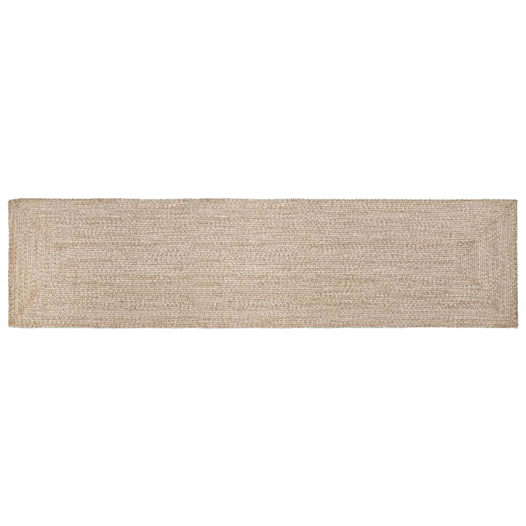 Area Rugs Natural and White 60 x 400 cm Jute