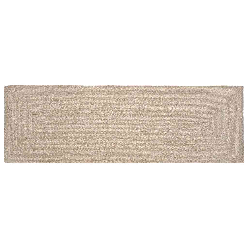 Area Rugs Natural and White 80 x 300 cm Jute