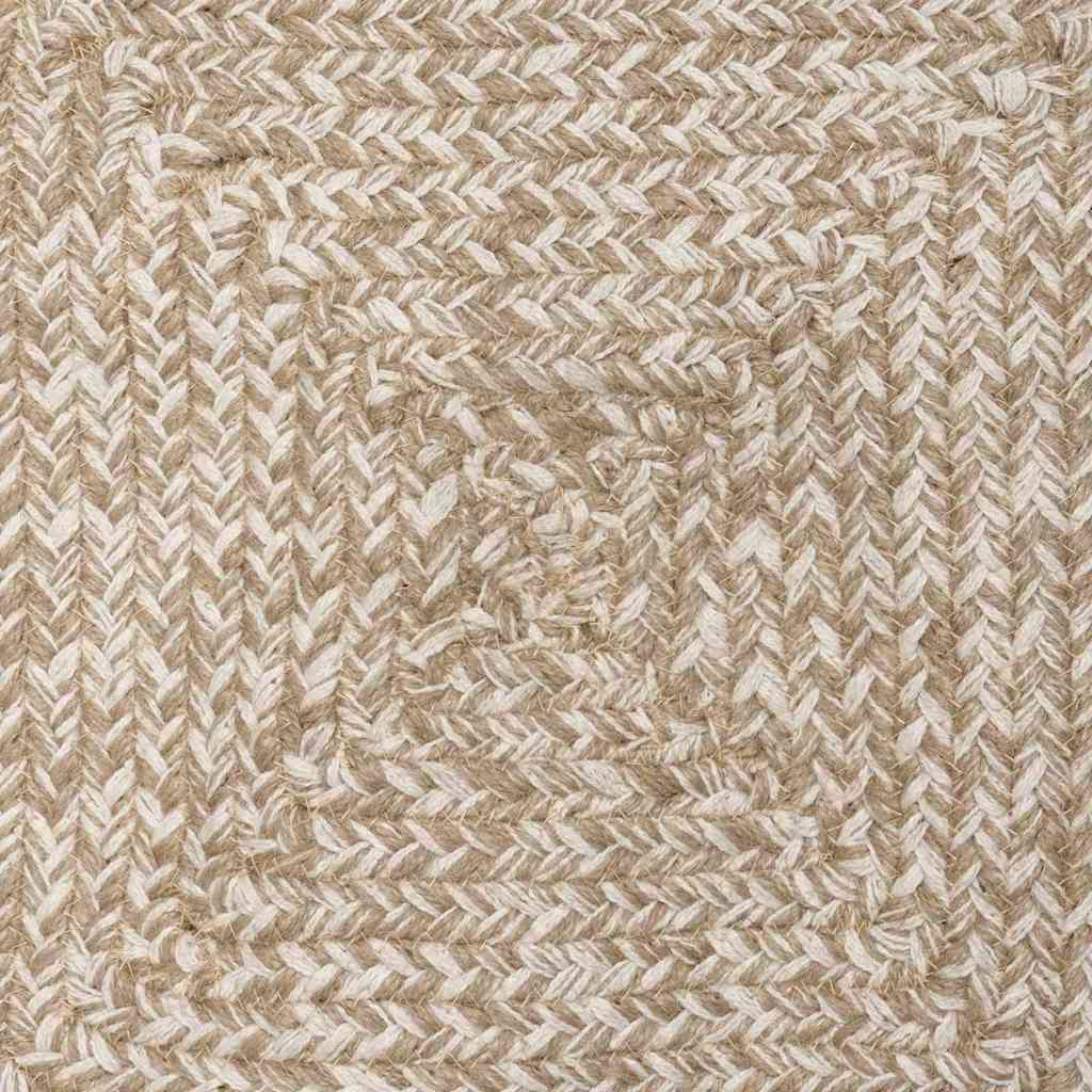 Area Rugs Natural and White 200 x 200 cm Jute