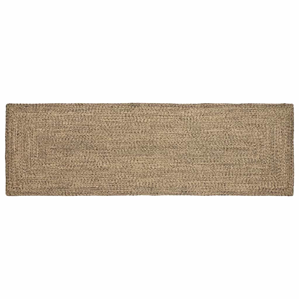 Area Rugs Natural and Black 80 x 200 cm Jute