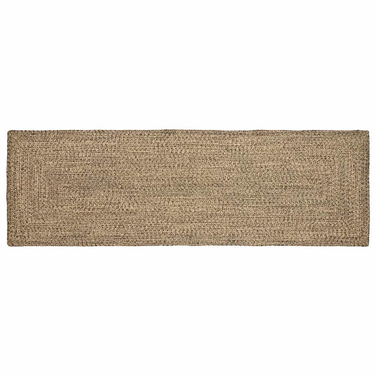 Area Rugs Natural and Black 80 x 200 cm Jute