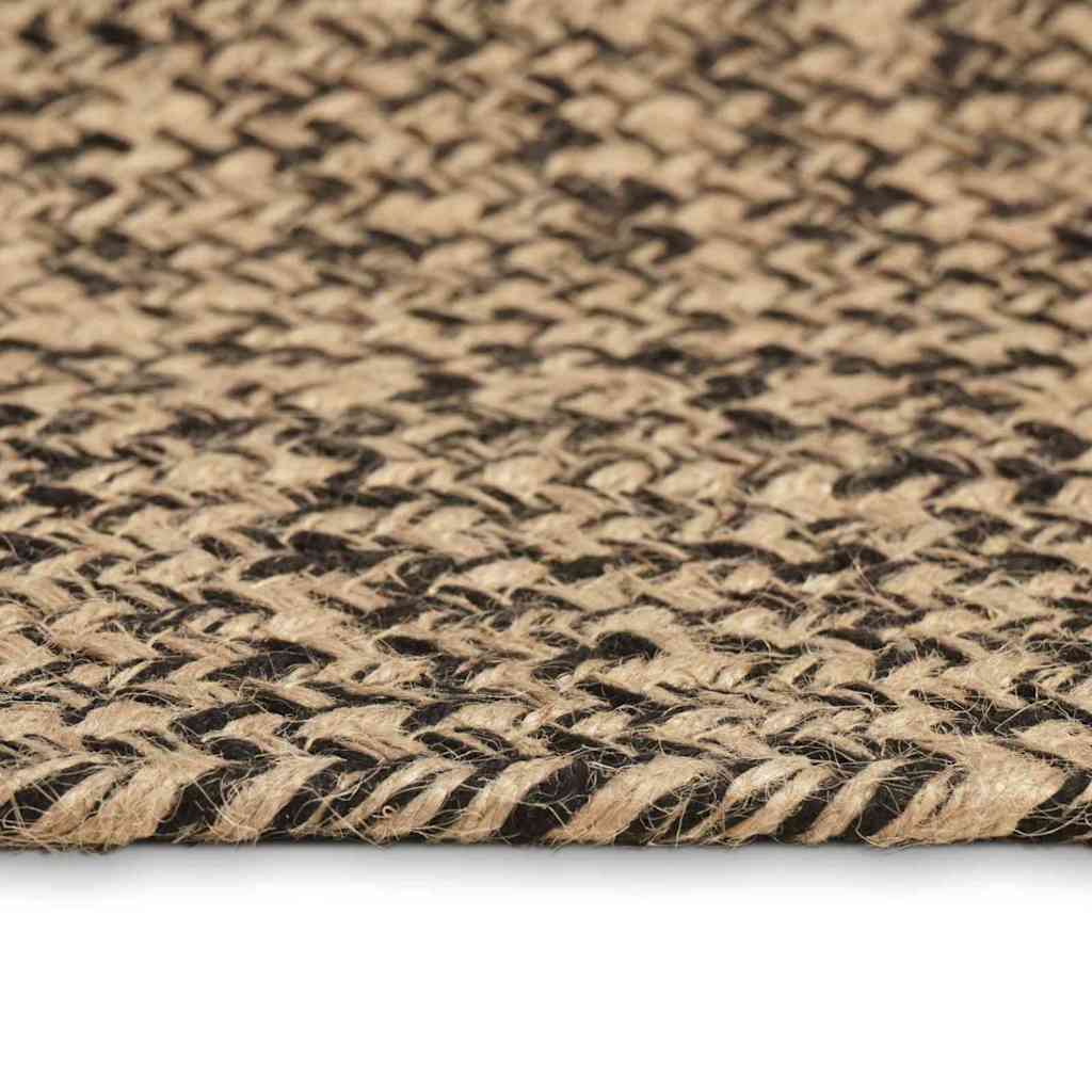 Area Rugs Natural and Black 120 x 170 cm Jute