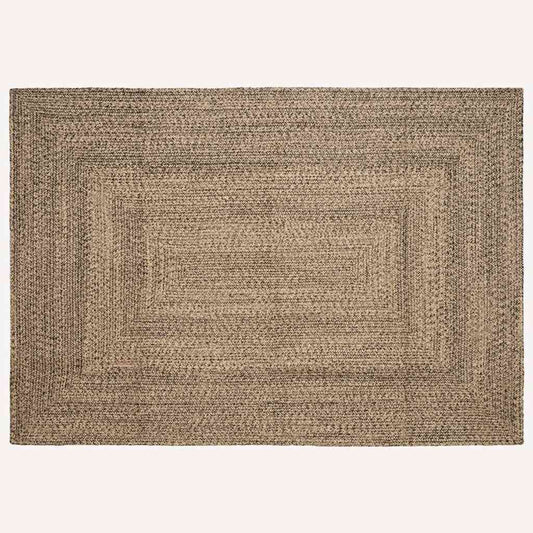 Area Rugs Natural and Black 160 x 230 cm Jute