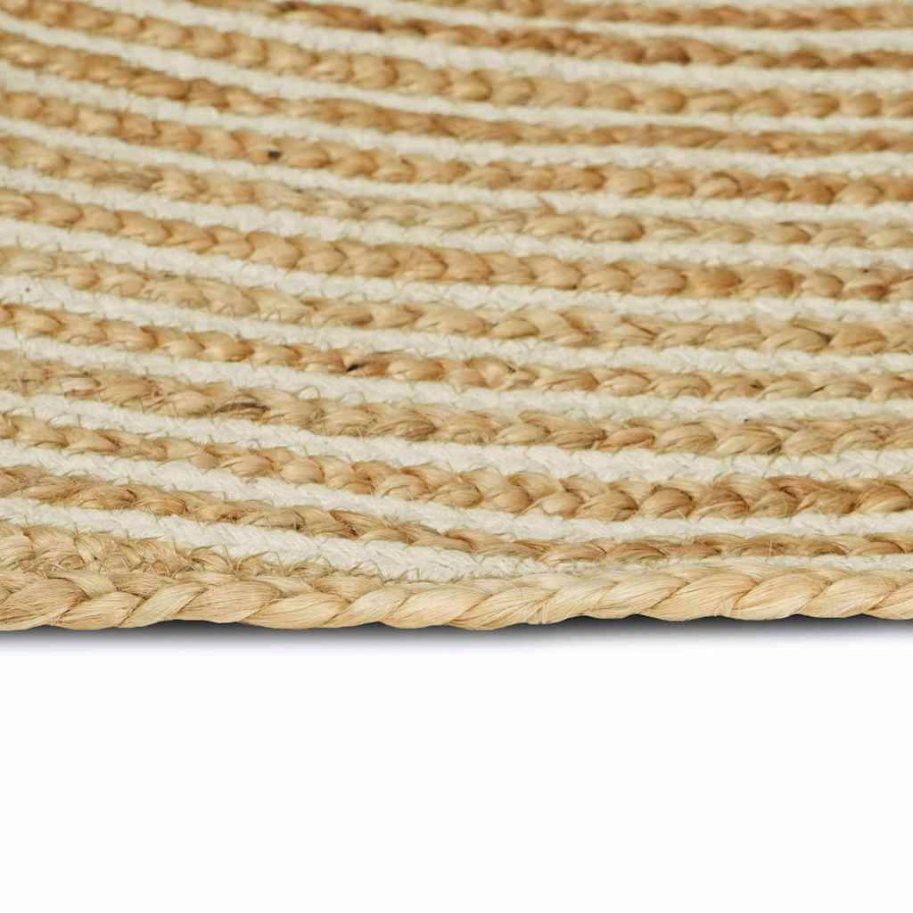 Area Rugs Natural and White 205 x 305 cm Jute