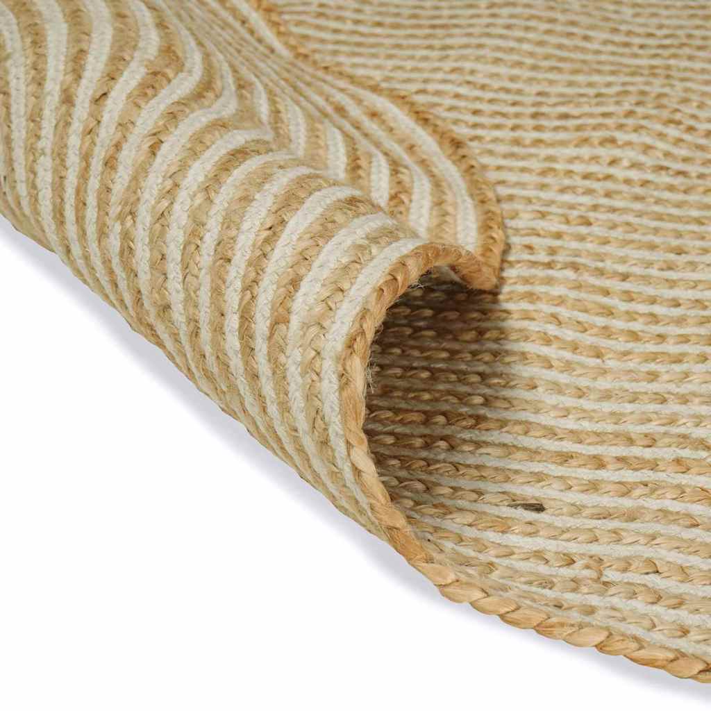 Area Rugs Natural and White 205 x 305 cm Jute