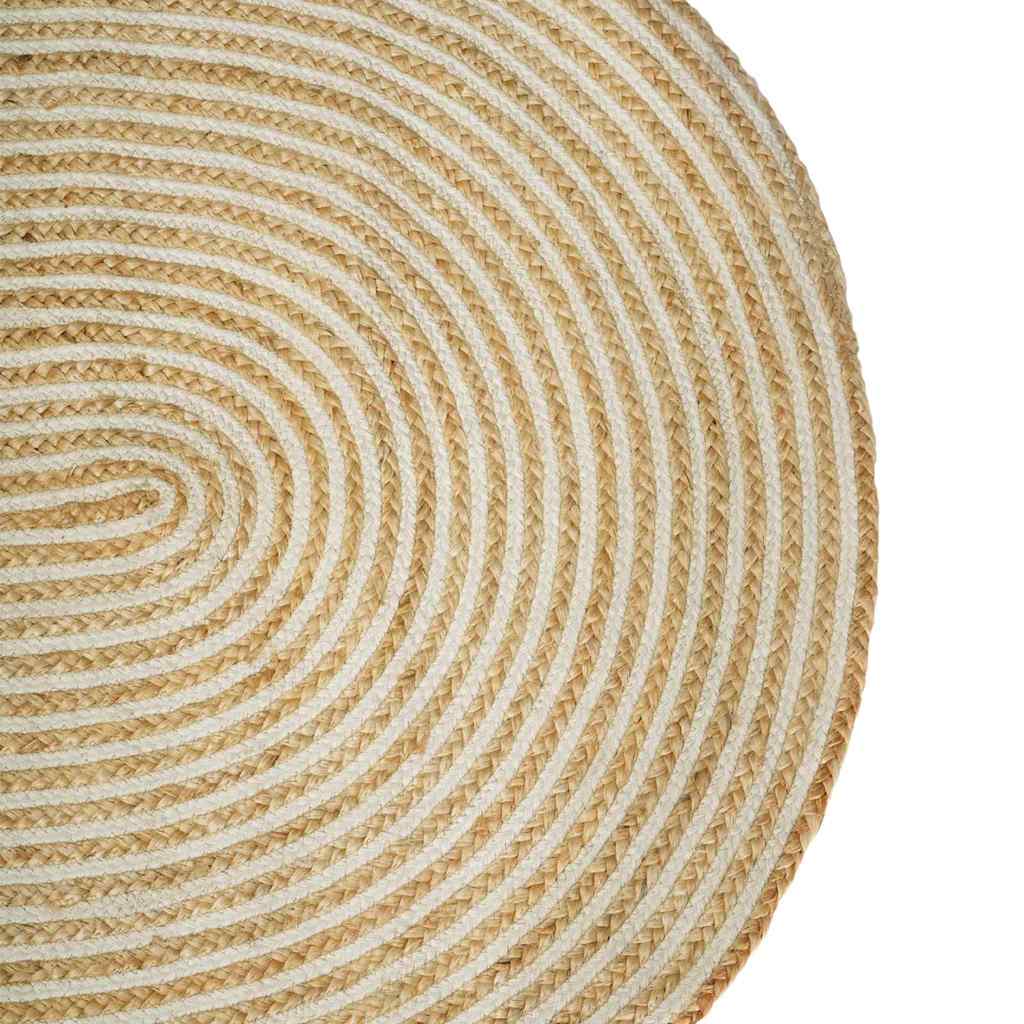 Area Rugs Natural and White 205 x 305 cm Jute