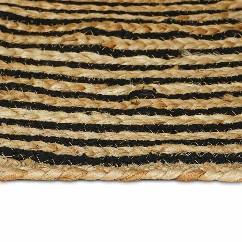 Area Rugs Natural and Black 205 x 305 cm Jute