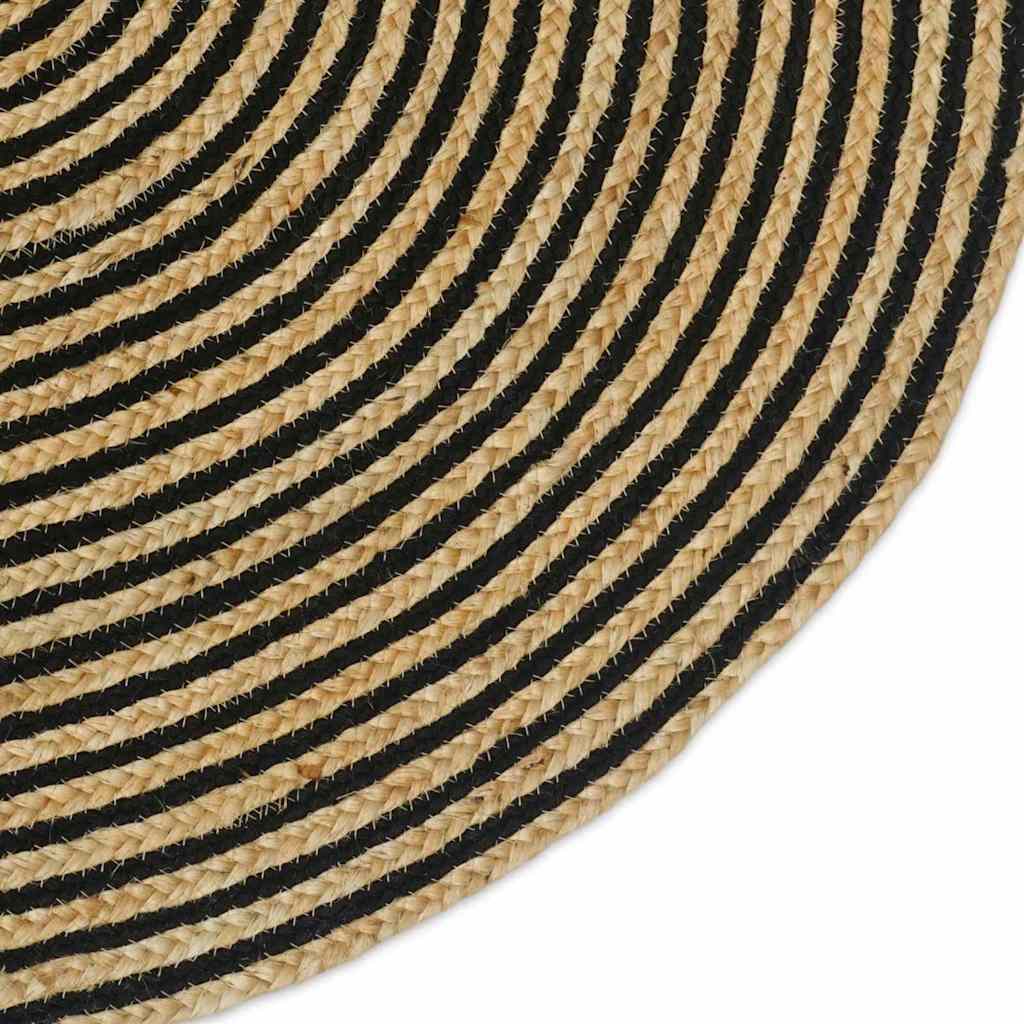 Area Rugs Natural and Black 205 x 305 cm Jute