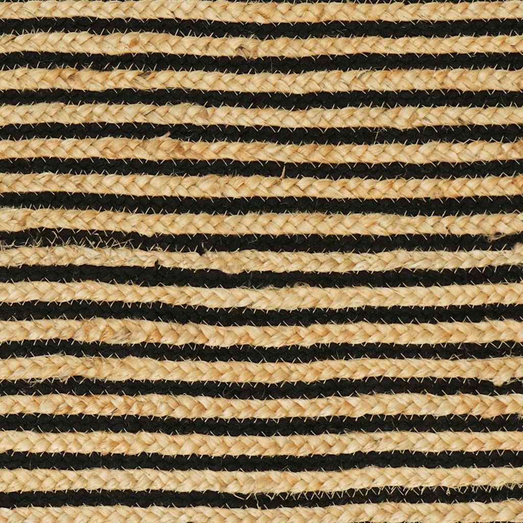 Area Rugs Natural and Black 205 x 305 cm Jute