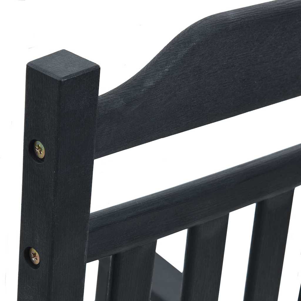 Rocking Chair Black 84 x 65 x 114 cm Resin