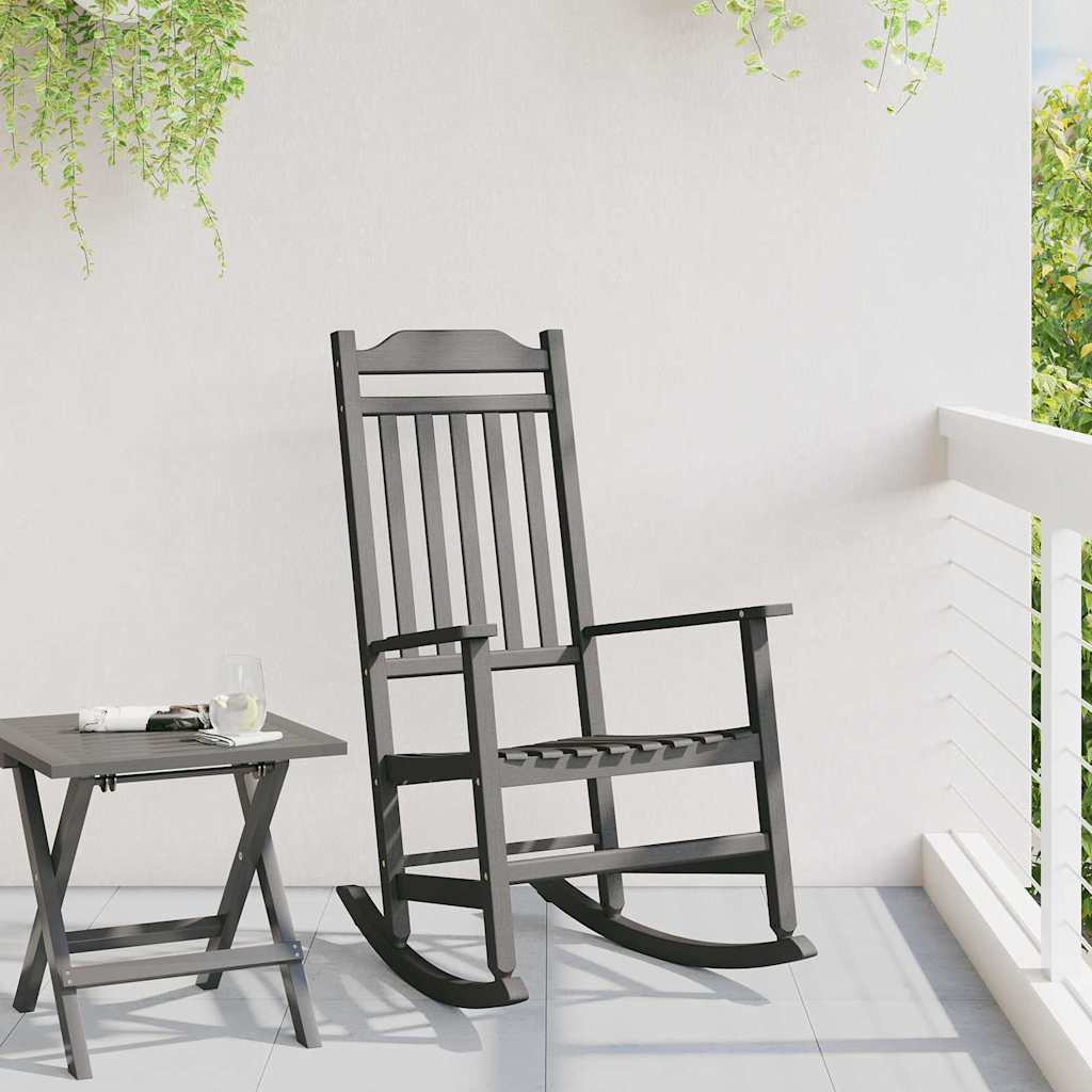 Rocking Chair Black 84 x 65 x 114 cm Resin