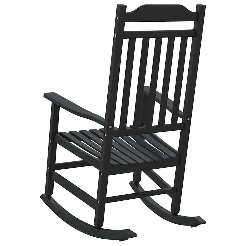 Rocking Chair Black 84 x 65 x 114 cm Resin