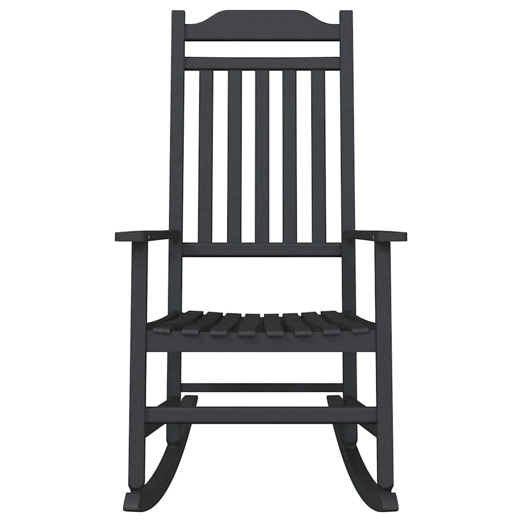 Rocking Chair Black 84 x 65 x 114 cm Resin