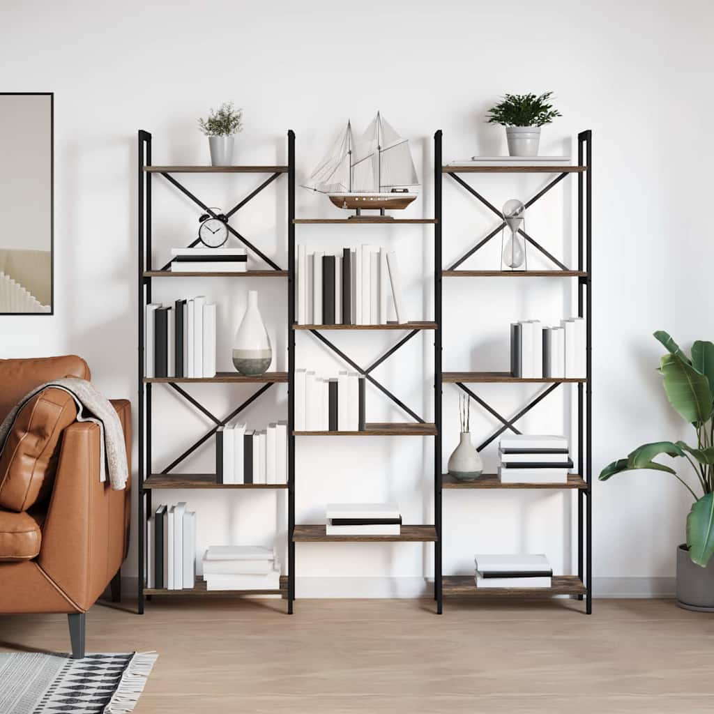 Bookshelf Sonoma Oak 156 x 25 x 167 cm Engineered Wood