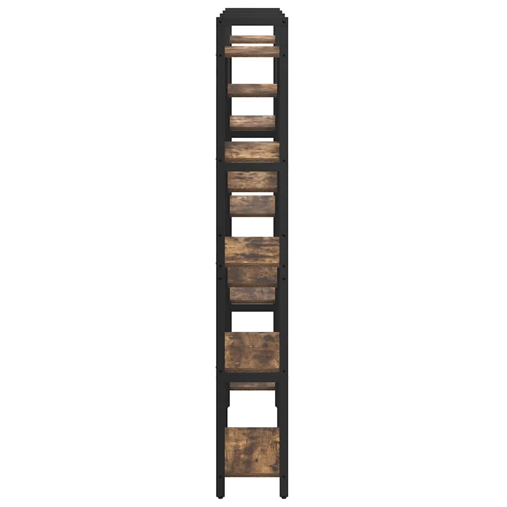 Bookshelf 156 x 25 x 167 cm Engineered Wood Smoked Oak