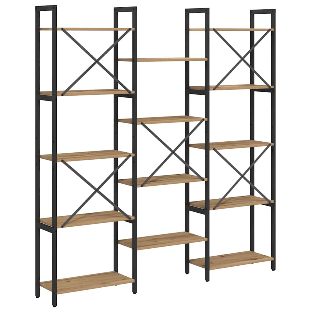 Bookshelf 156 x 25 x 167 cm Engineered Wood Artisan Oak