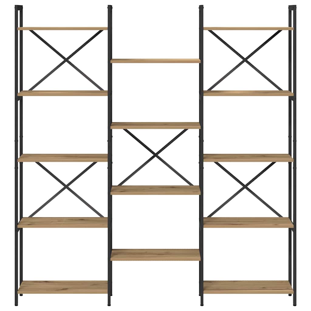 Bookshelf 156 x 25 x 167 cm Engineered Wood Artisan Oak