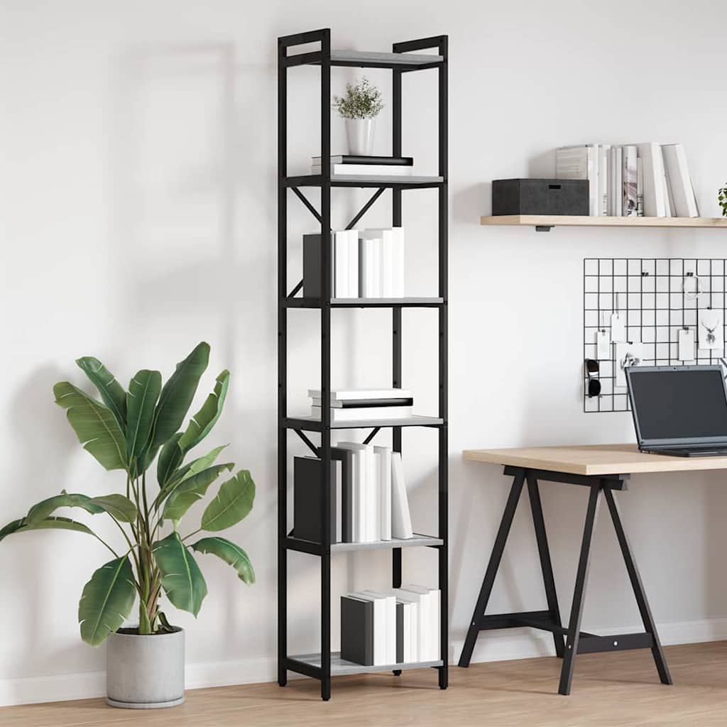 Bookshelf Grey sonoma 40 x 30 x 189.5 cm Engineered Wood
