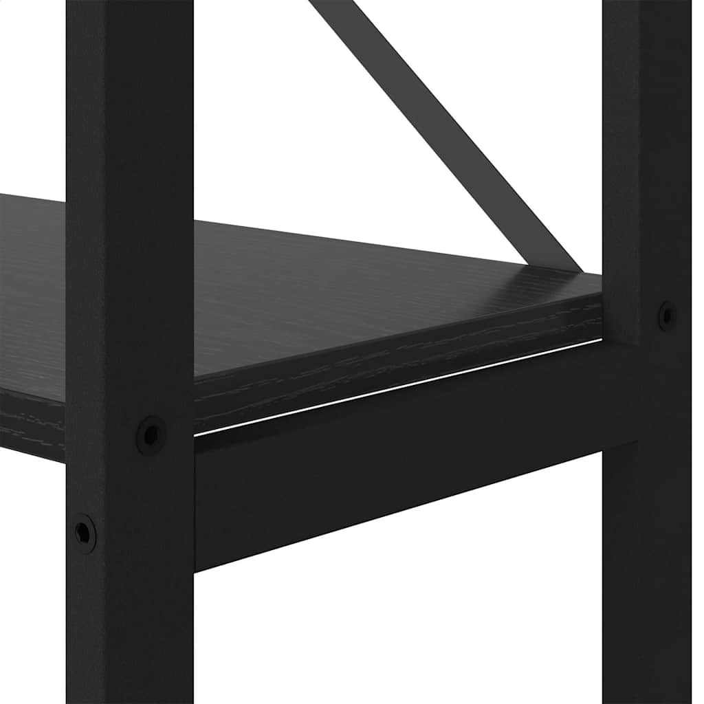 Bookshelf Black Oak 40 x 30 x 155 cm Engineered Wood