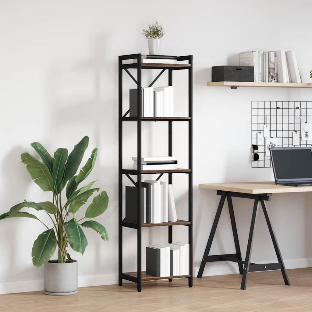 Bookshelf 40 x 30 x 155 cm Engineered Wood Smoked Oak