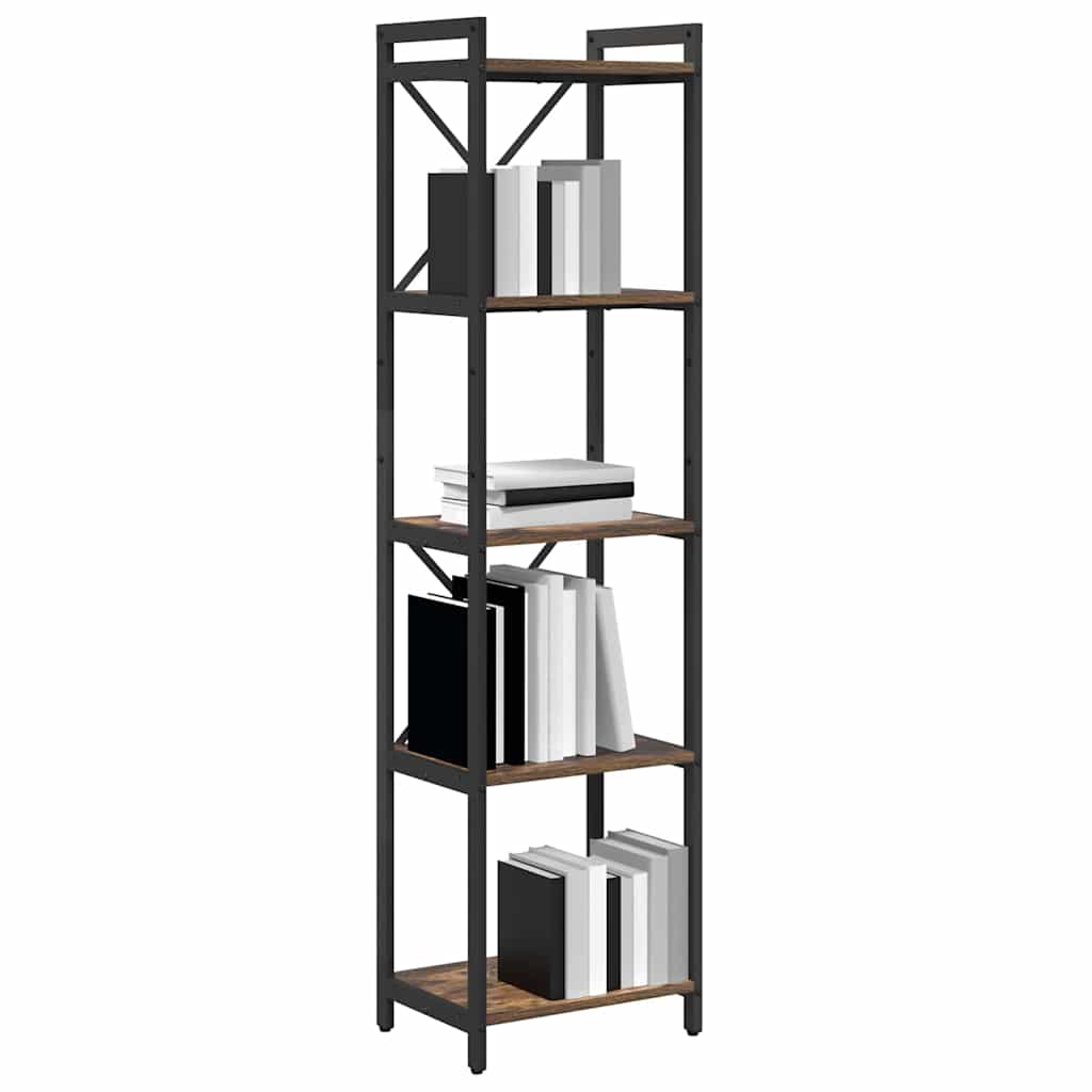 Bookshelf Smoked Oak 40 x 30 x 155 cm Engineered Wood