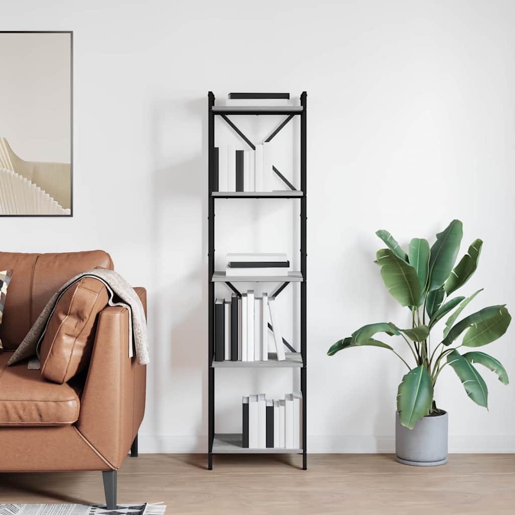 Bookshelf Grey sonoma 40 x 30 x 155 cm Engineered Wood
