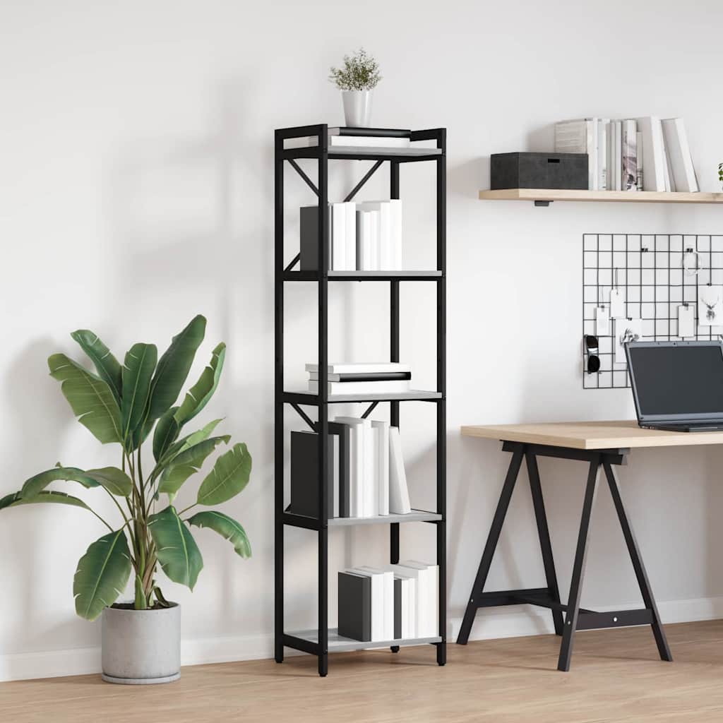 Bookshelf Grey sonoma 40 x 30 x 155 cm Engineered Wood