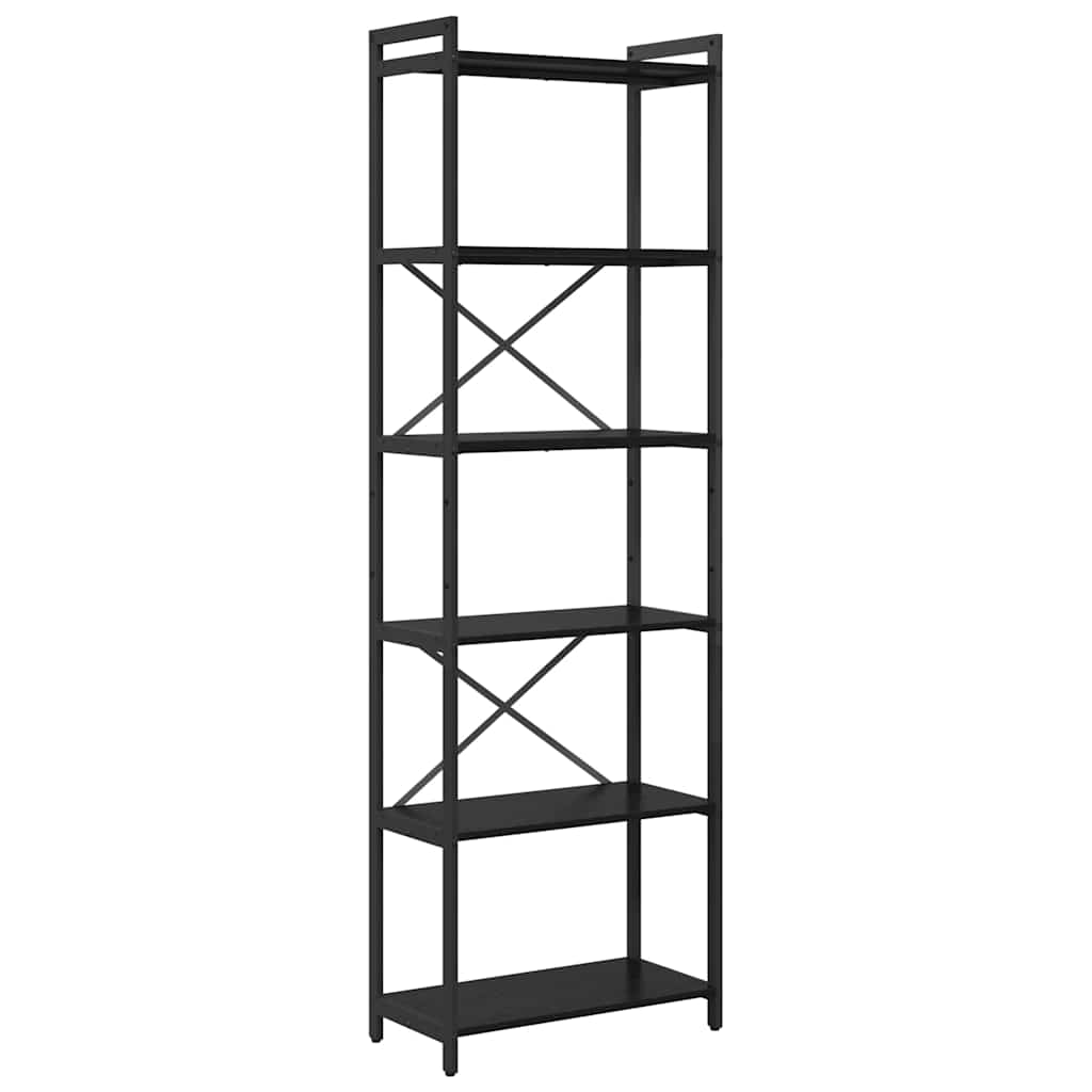 Bookshelf Black Oak 60 x 30 x 189.5 cm Engineered Wood