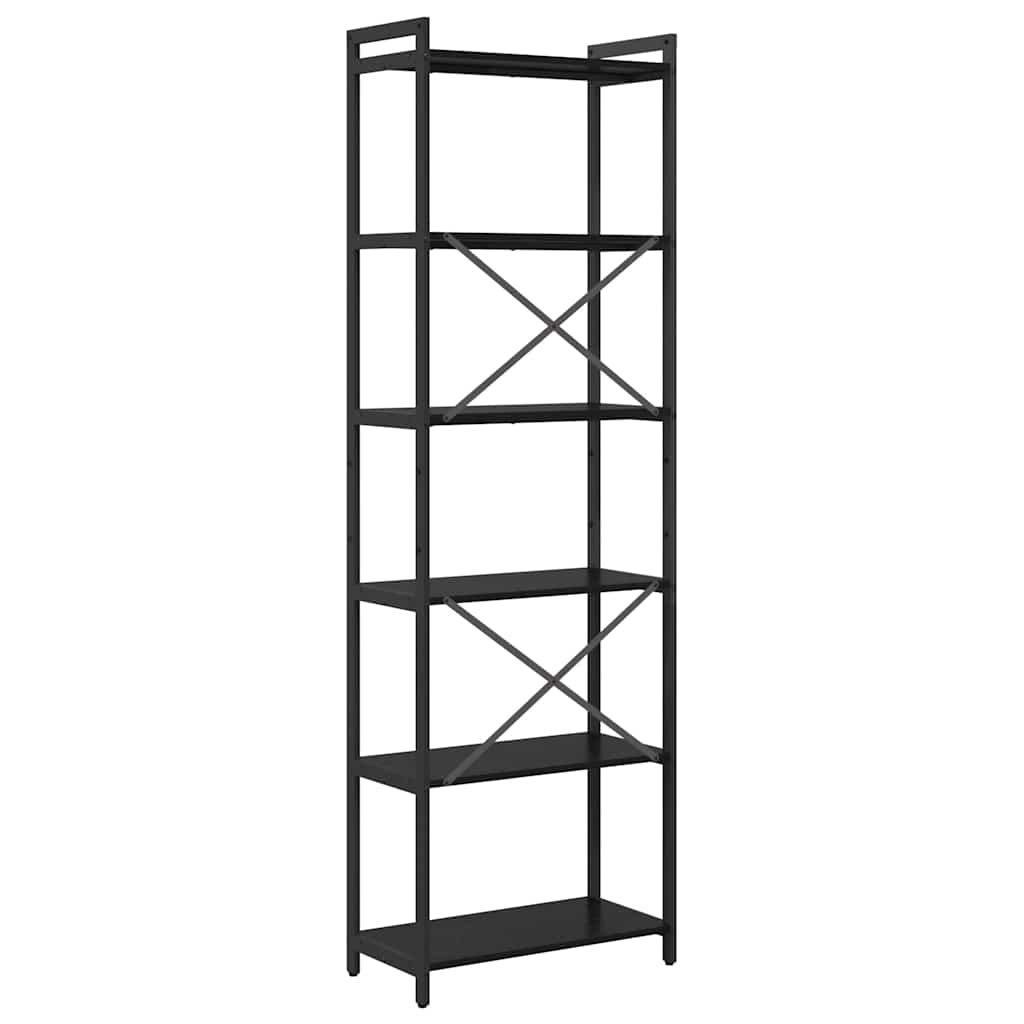 Bookshelf Black Oak 60 x 30 x 189.5 cm Engineered Wood