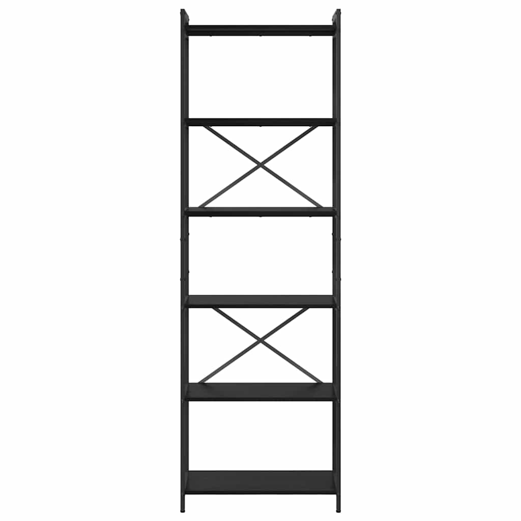Bookshelf Black Oak 60 x 30 x 189.5 cm Engineered Wood