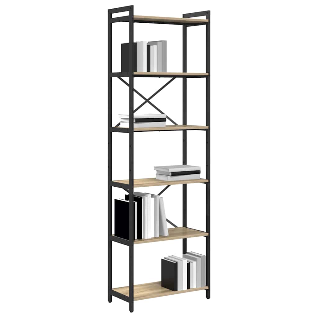 Bookshelf Sonoma Oak 60 x 30 x 189.5 cm Engineered Wood