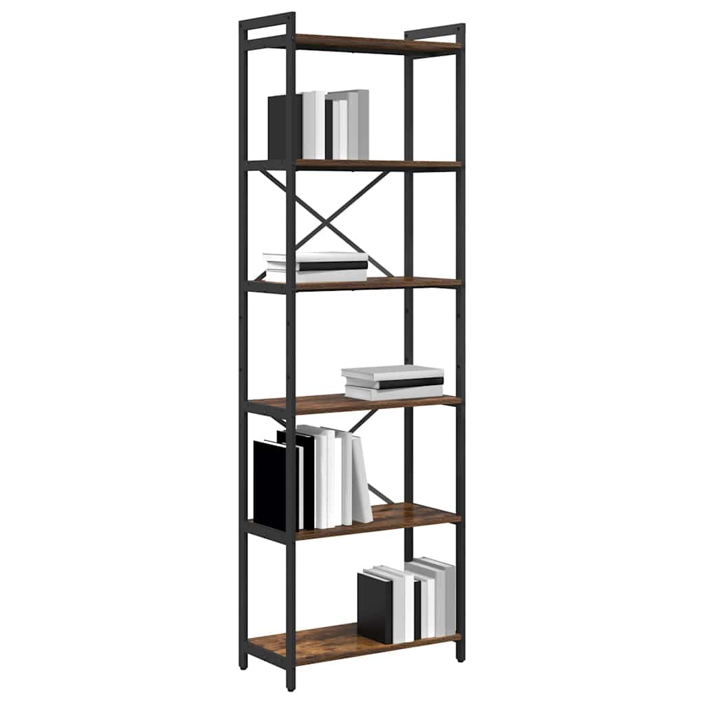 Bookshelf Smoked Oak 60 x 30 x 189.5 cm Engineered Wood