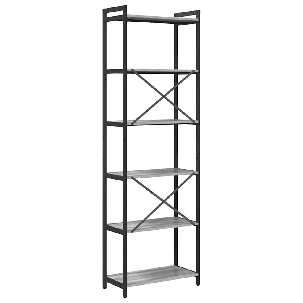 Bookshelf Grey sonoma 60 x 30 x 189.5 cm Engineered Wood