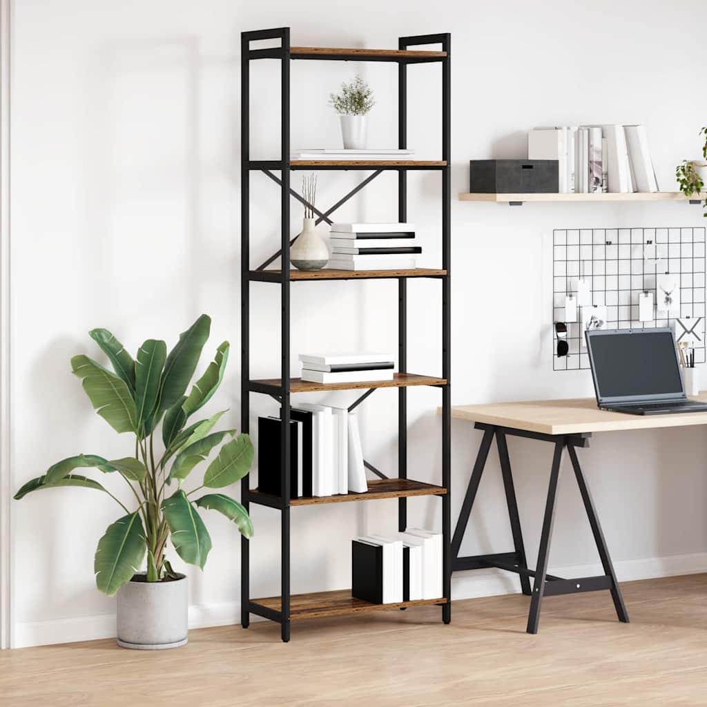 Bookshelf Old wood 60 x 30 x 189.5 cm Engineered Wood