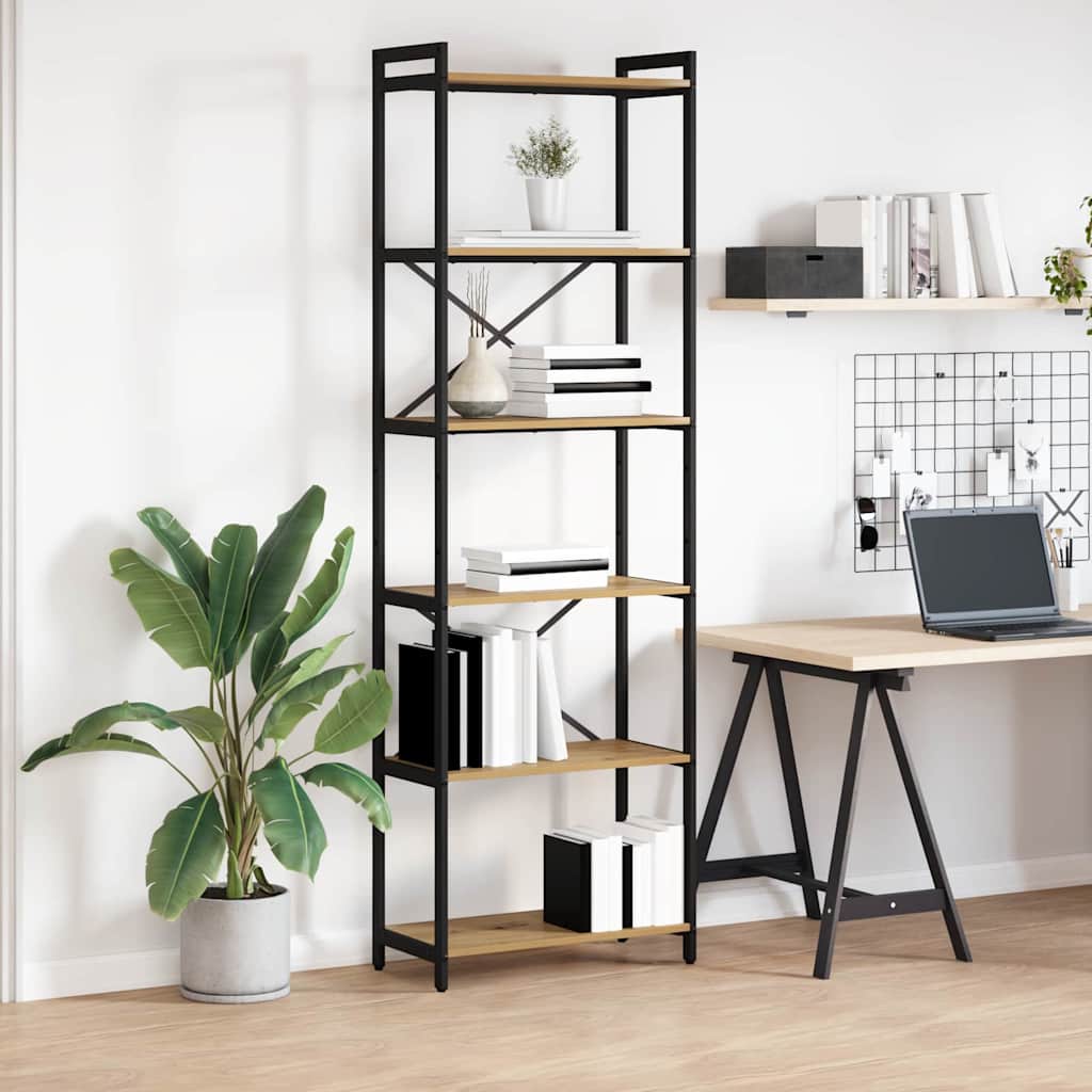 Bookshelf 60 x 30 x 189.5 cm Engineered Wood Artisan Oak