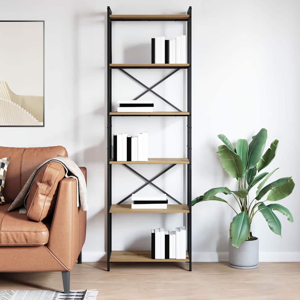 Bookshelf 60 x 30 x 189.5 cm Engineered Wood Artisan Oak