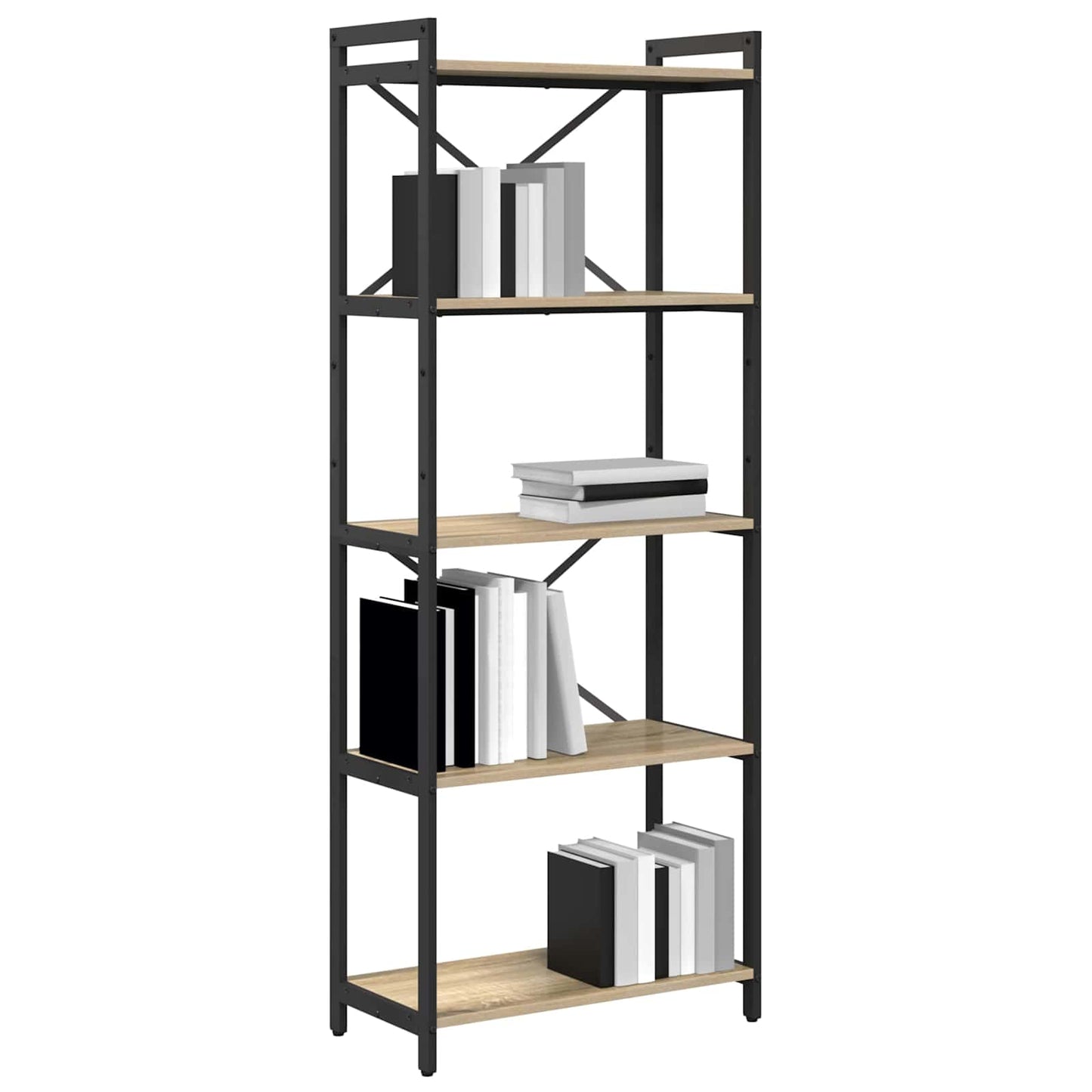 Bookshelf Sonoma Oak 60 x 30 x 155 cm Engineered Wood