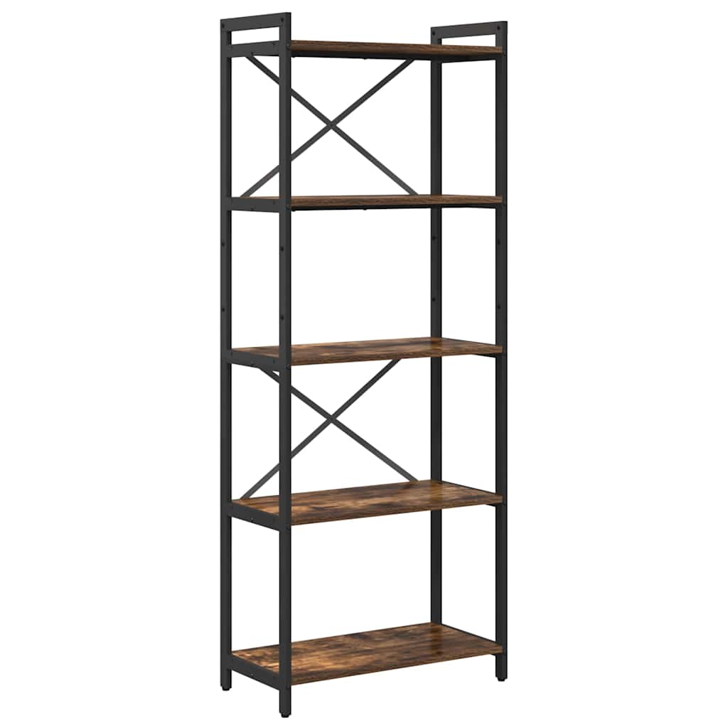 Bookshelf Smoked Oak 60 x 30 x 155 cm Engineered Wood
