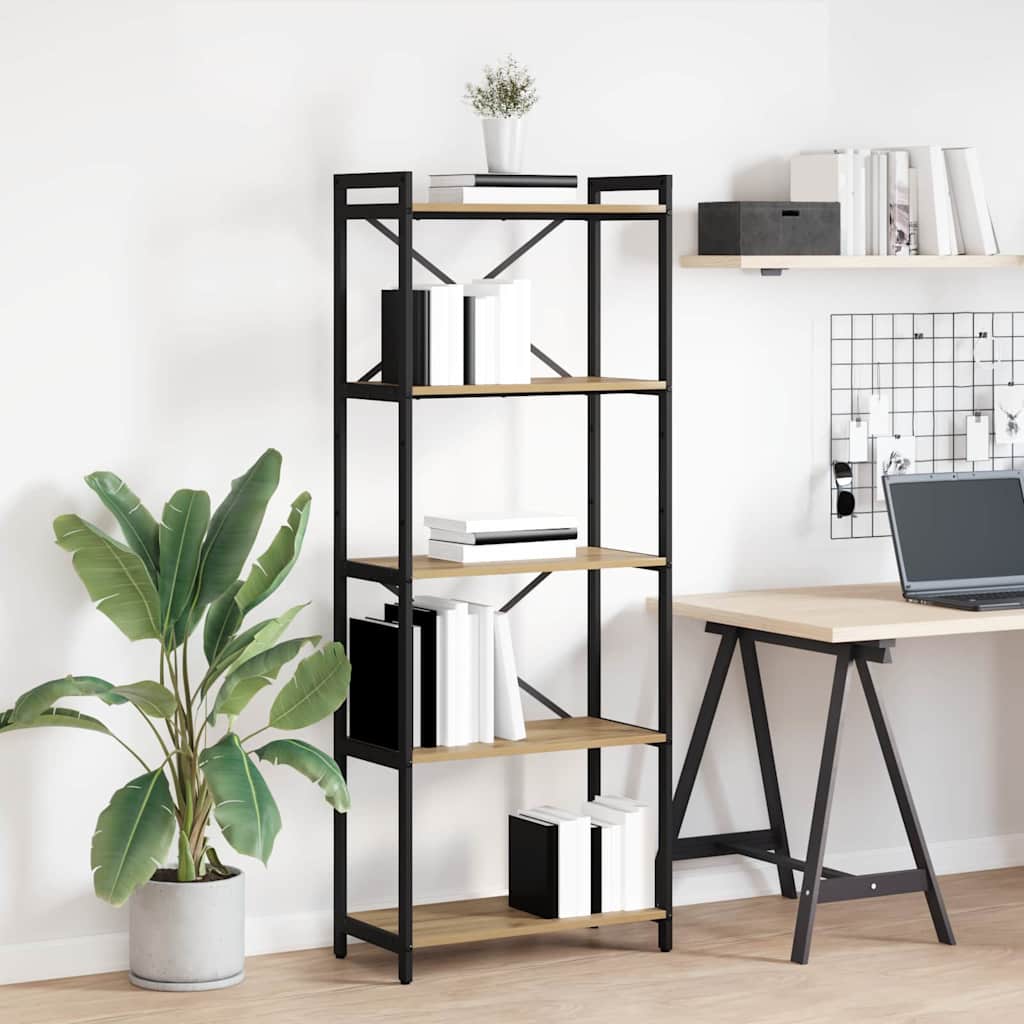 Bookshelf 60 x 30 x 155 cm Engineered Wood Artisan Oak