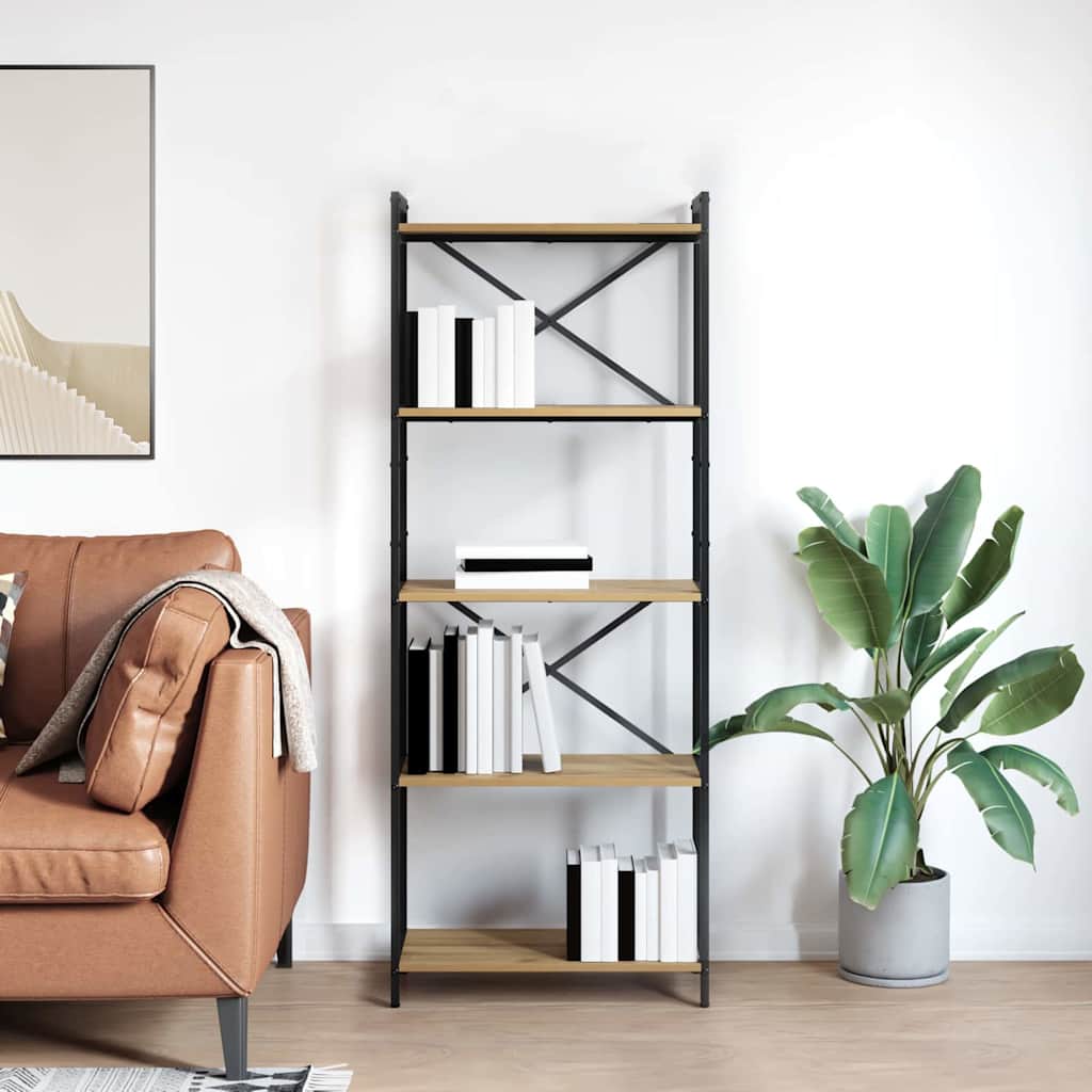 Bookshelf 60 x 30 x 155 cm Engineered Wood Artisan Oak