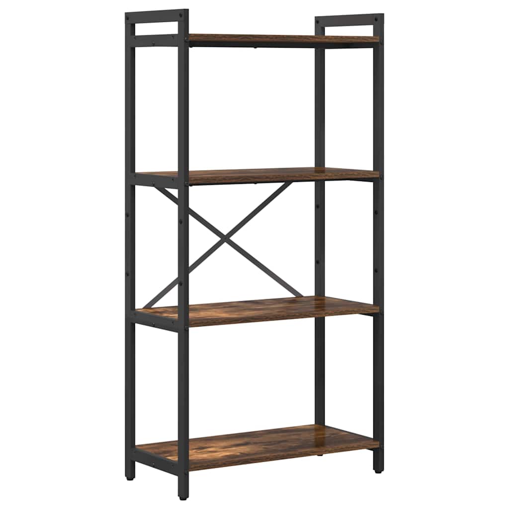 Bookshelf Smoked Oak 60 x 30 x 120 cm Engineered Wood