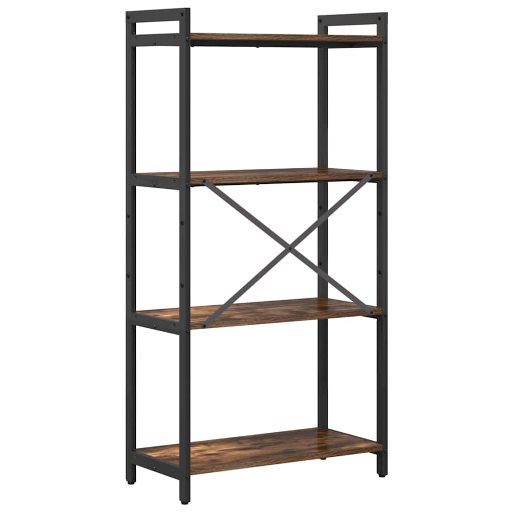 Bookshelf Smoked Oak 60 x 30 x 120 cm Engineered Wood