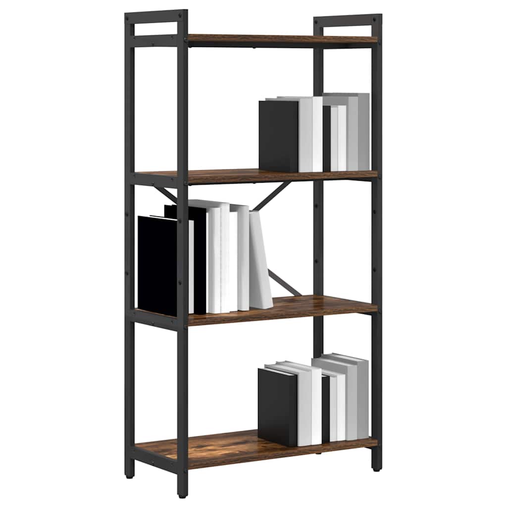 Bookshelf Smoked Oak 60 x 30 x 120 cm Engineered Wood
