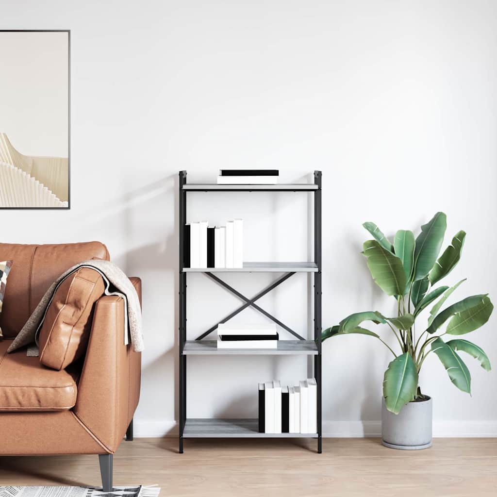 Bookshelf Grey sonoma 60 x 30 x 120 cm Engineered Wood
