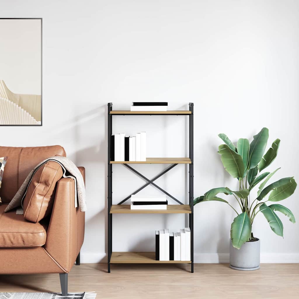 Bookshelf 60 x 30 x 120 cm Engineered Wood Artisan Oak