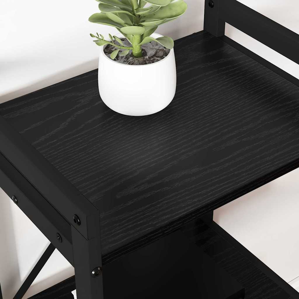 Bookshelf 60 x 30 x 85 cm Engineered Wood Black Oak