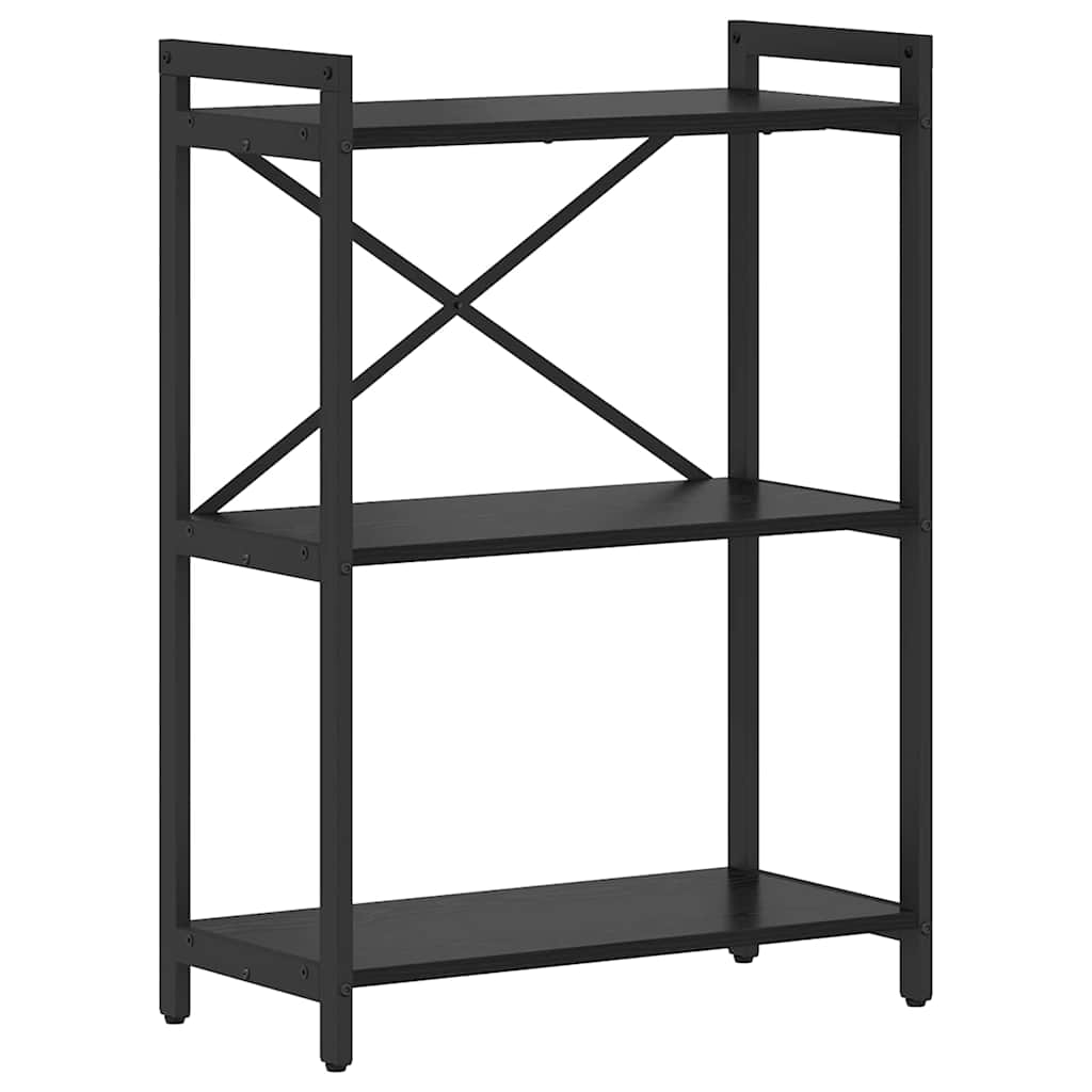 Bookshelf 60 x 30 x 85 cm Engineered Wood Black Oak