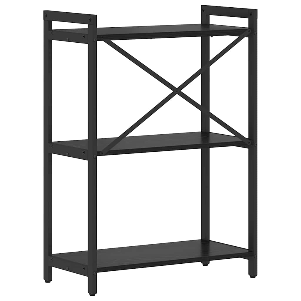 Bookshelf 60 x 30 x 85 cm Engineered Wood Black Oak
